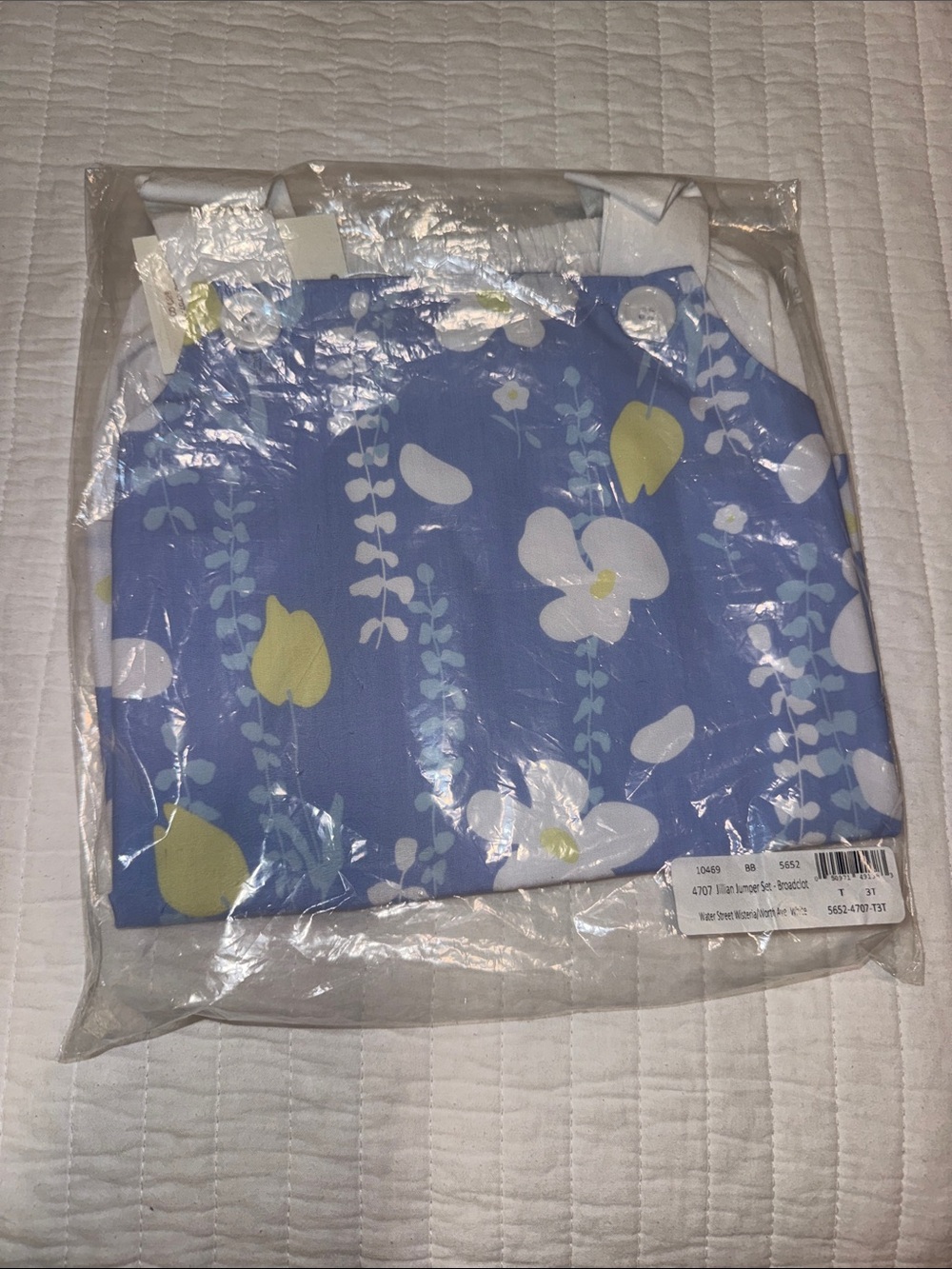 NWT Blue, Yellow and  White Jillian Jumper Set Size 3T